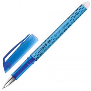 Ручка гелевая стираемая Staff (0.5мм, синяя) 1шт. (91)
