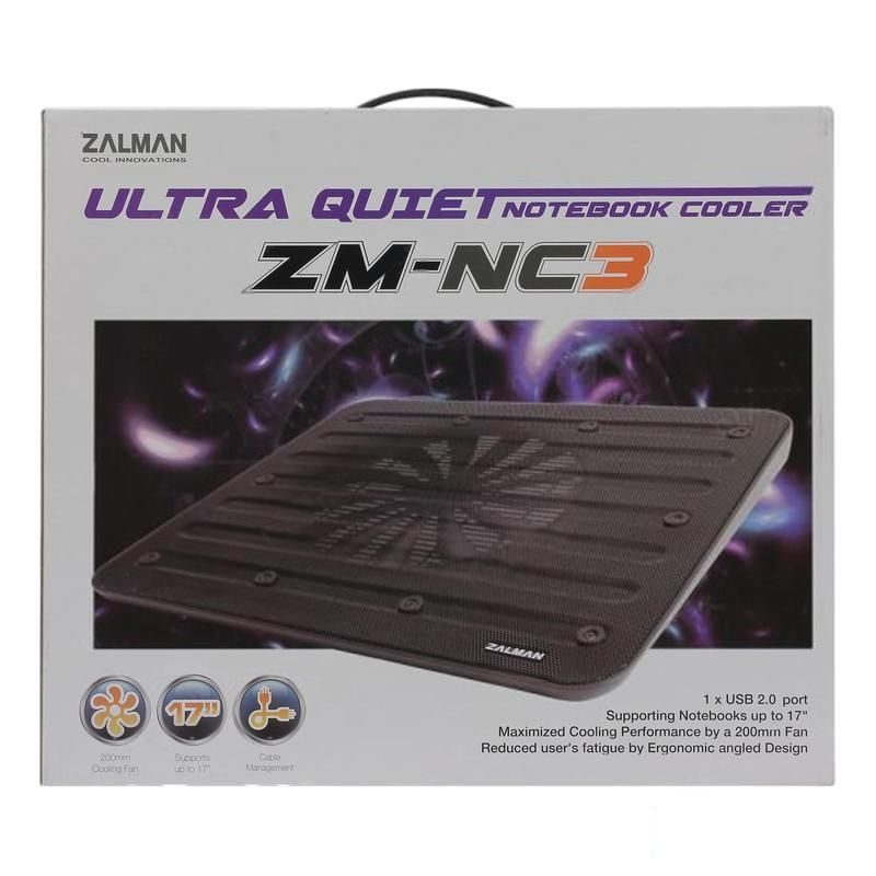Подставка для ноутбука Zalman ZM-NC3, черная (ZM-NC3)
