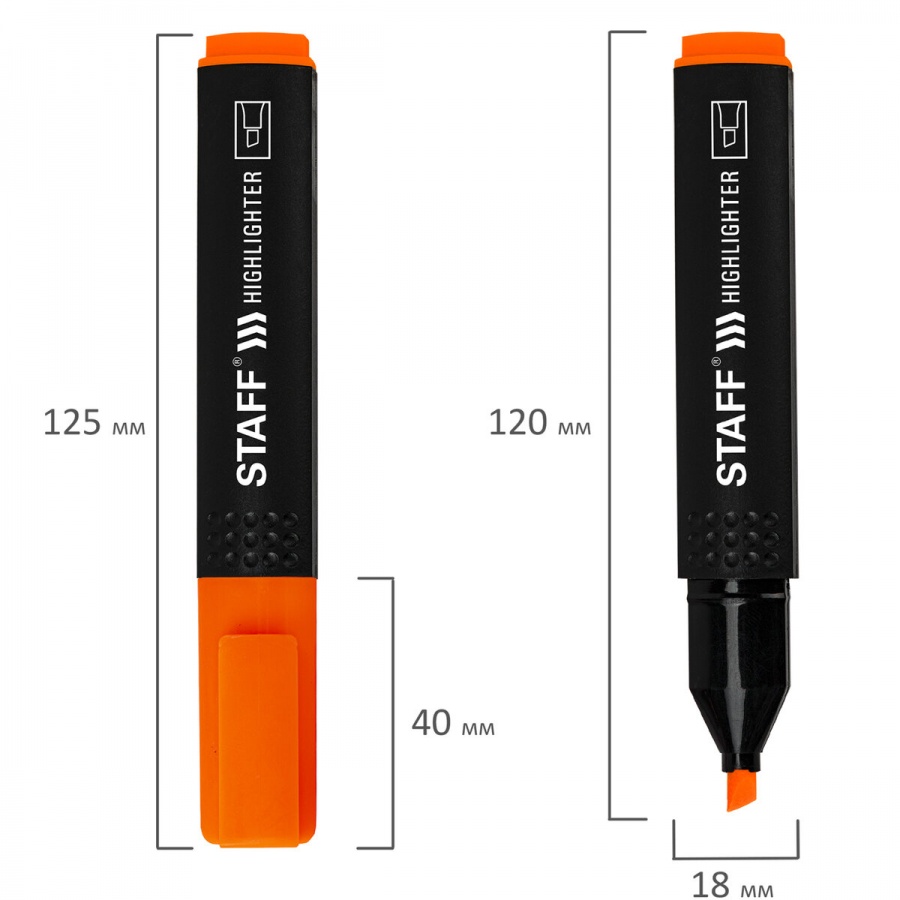 Набор маркеров-текстовыделителей STAFF Basic Budget HL-02N (1-5мм, 6 цветов неон) 6шт., 12 уп. (152296)