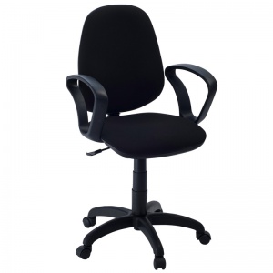 Кресло офисное Easy Chair 322, ткань черная, пластик
