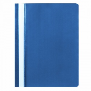 Папка-скоросшиватель Staff (А4, 0.12мм, до 100л., пластик) синяя, 75шт. (225730)
