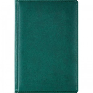 Ежедневник недатированный А5 Attache "Сиам" (176 листов) обложка кожзам, зеленая