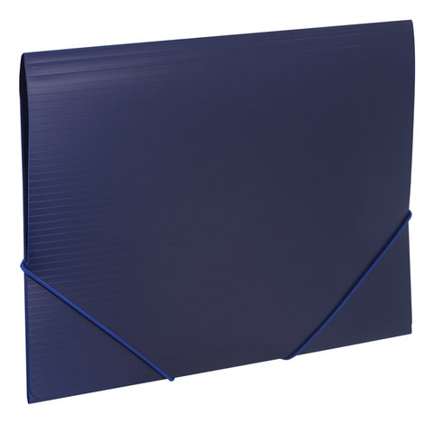 Папка на резинках пластиковая Brauberg Contract (А4, 500мкм, до 300 листов) синий (221797), 50шт.