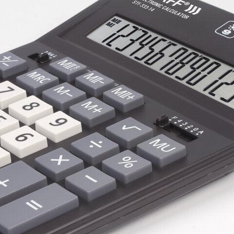 Калькулятор настольный Staff Plus STF-333 (14-разрядный) черный (250416)