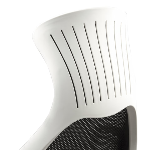 Кресло руководителя Brabix Genesis EX-517, ткань/экокожа/сетка черная, пластик белый (531573)