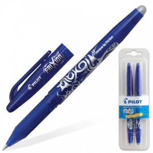 Ручка гелевая стираемая Pilot Frixion (0.35мм, синяя, резиновая манжетка) 2шт. (BL-FR-7-L/L)
