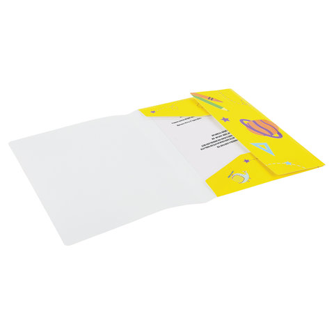 Папка на резинках пластиковая Юнландия (А4, 27мм, до 300 листов) рисунок (228046), 12шт.