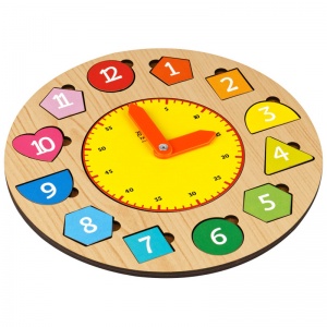 Игра развивающая Три Совы Часы-вкладыши "Учим время", дерево (ОБ00033)