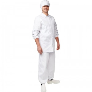 Униформа Куртка для пищевого производства мужская у17-КУ, белая (размер 48-50, рост 182-188)