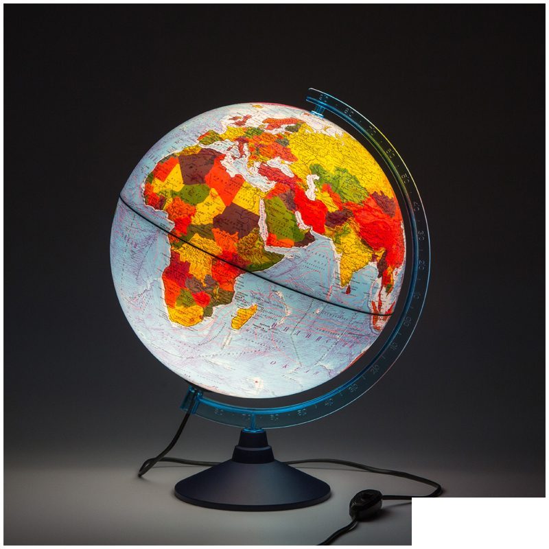 Глобус физико-политический Globen &quot;Классик Евро&quot; d=320мм, с подсветкой от сети (Ке013200228)