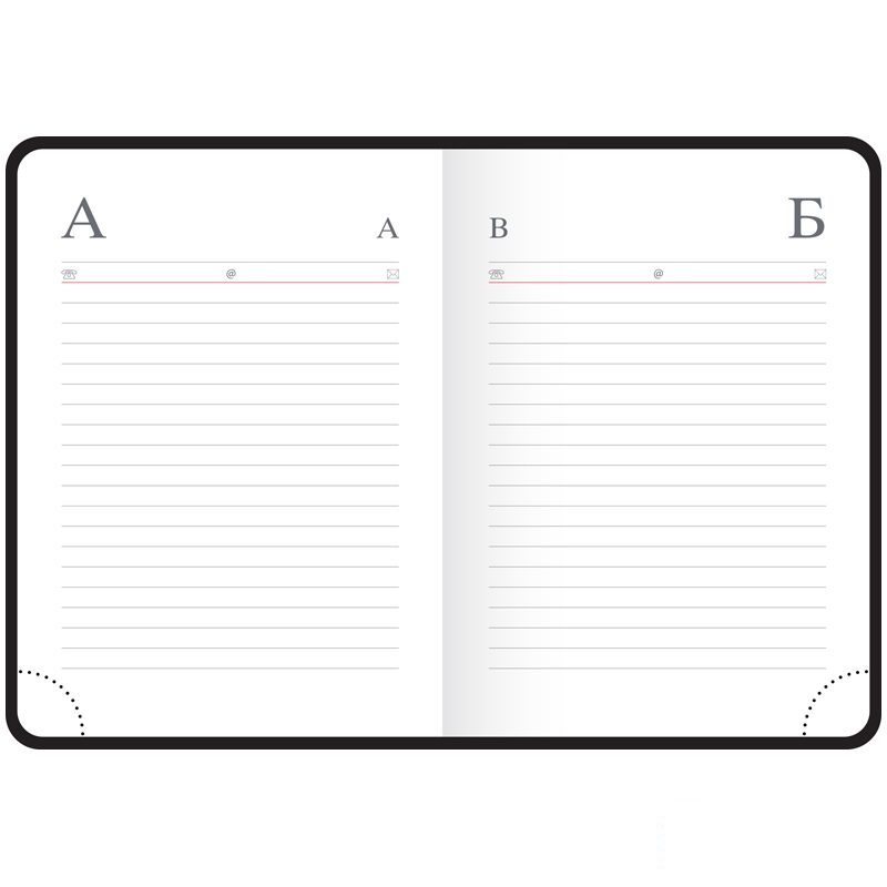 Ежедневник датированный на 2020 год А6 OfficeSpace Nebraska (176 листов) обложка кожзам, черная (Ed6_25097)
