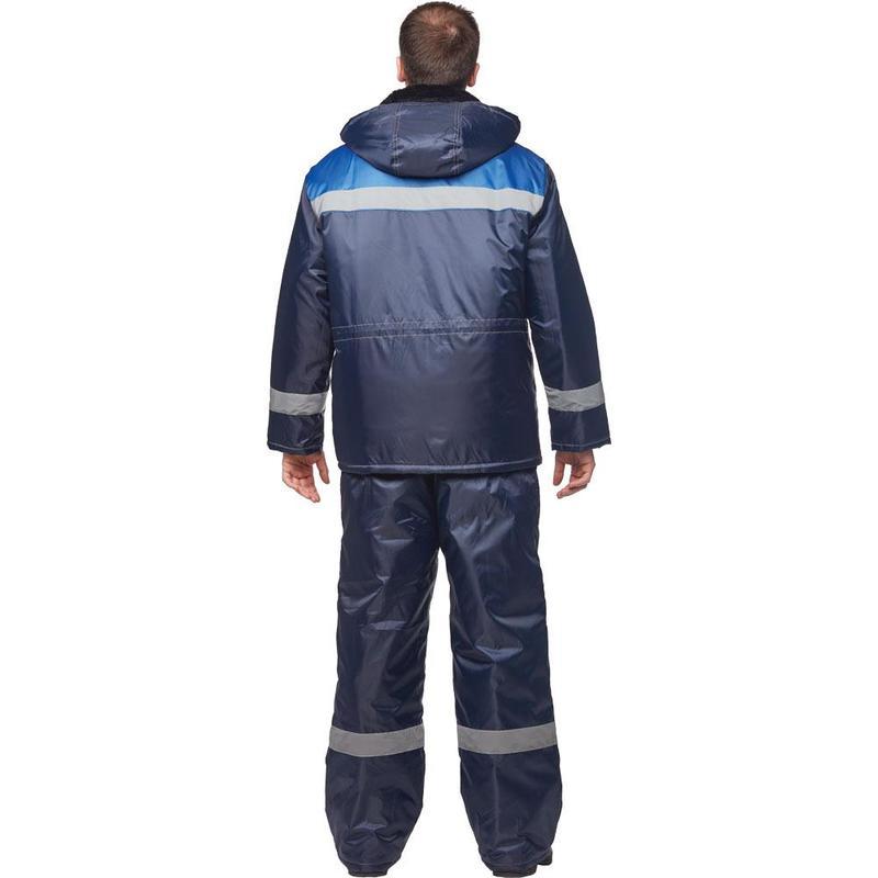 Спец.одежда Куртка зимняя мужская з32-КУ с СОП, синий/васильковый (размер 68-70, рост 170-176)