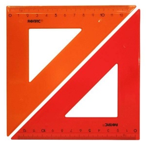 Треугольник 45°, 14см Рантис, пластик цветной (РТЦ-45)