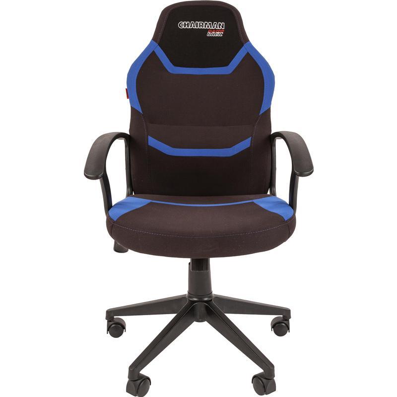 Кресло игровое Chairman Game 9, синее/черное, ткань, пластик