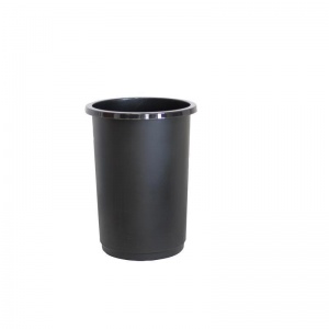 Контейнер для мусора 50л Idea "Эко", пластик черный, синяя крышка, 420х420х590мм (М 2468)
