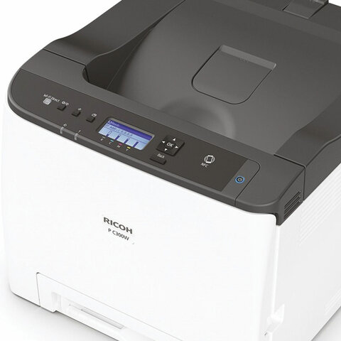 Принтер лазерный ЦВЕТНОЙ RICOH P C300W, А4, 25 стр/мин, ДУПЛЕКС, Wi-Fi, NFC, сетевая карта, (408333)