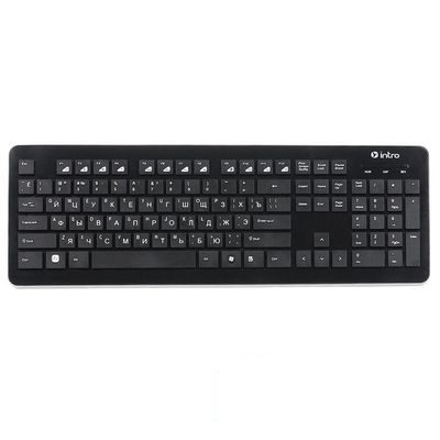 Набор клавиатура+мышь Intro DW910B Wireless Multimedia, беспроводной, USB, черный (DW910B)