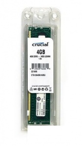 Модуль памяти DIMM 4Gb Crucial CT51264BA160BJ, DDR3, 1600MHz, Retail (CT51264BA160B(J))