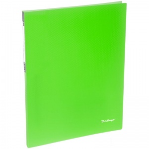 Папка-скоросшиватель с пружинным механизмом Berlingo Neon (А4, 17мм, до 100л., пластик) неоновая зеленая (AHp_00802), 30шт.