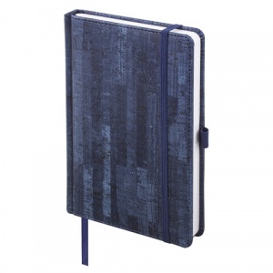 Ежедневник недатированный А5 Brauberg Wood (136 листов) обложка кожзам, резинка, синий, 2шт. (111674)
