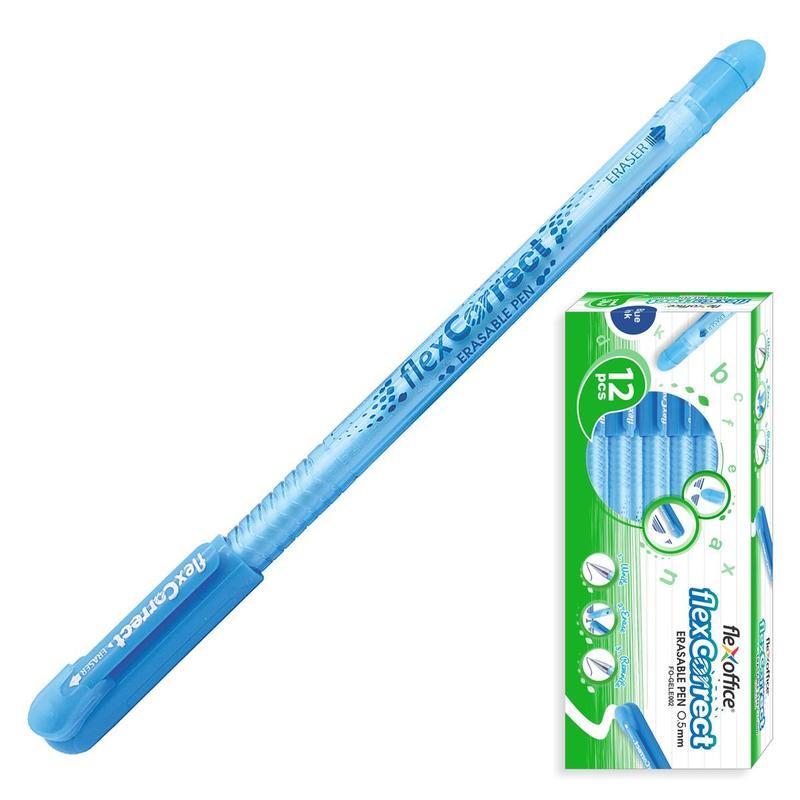 Ручка гелевая стираемая Flexoffice (0.5мм, синяя) 12шт.