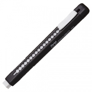 Ластик Pentel Clic Eraser (80мм, выдвижная, пластиковый черный футляр) 12шт. (ZE80-A)