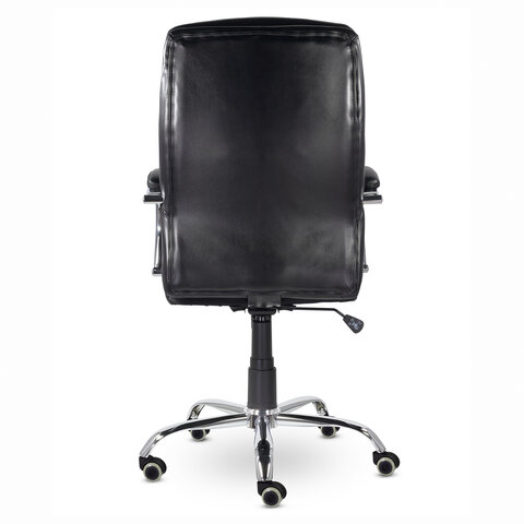 Кресло руководителя Brabix Premium Bruno EX-543, экокожа черная, хром