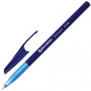 Ручка шариковая Brauberg Oil Base (0.35мм, синий цвет чернил, масляная основа) 1шт. (141634)