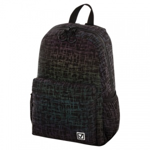 Рюкзак школьный Brauberg Bright Net, 42х31х15см, универсальный, светящийся рисунок (229942)