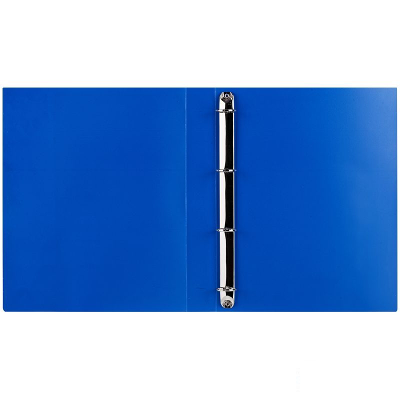 Папка на 4-х кольцах OfficeSpace (А4, корешок 40мм, 500мкм) синяя (ПН4К_20349), 5шт.