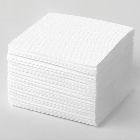 Салфетки бумажные 24x24см, 1-слойные Лайма, белые, 100шт. (126907)