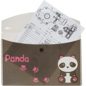 Папка-конверт на кнопке №1 School Panda (А5, 180мкм, пластик) 2шт.
