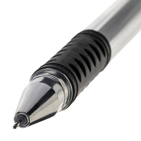 Ручка гелевая Staff &quot;Basic Needle&quot; (0.35мм, черный, игольчатый наконечник, держатель) 36шт. (143679)