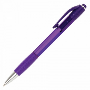 Ручка шариковая автоматическая Brauberg Super (0.35мм, синий цвет чернил, корпус фиолетовый) 24шт. (143373)