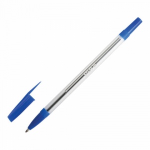 Ручка шариковая Staff Basic BP-03 (0.5мм, синий цвет чернил, корпус прозрачный) 100шт. (143742)
