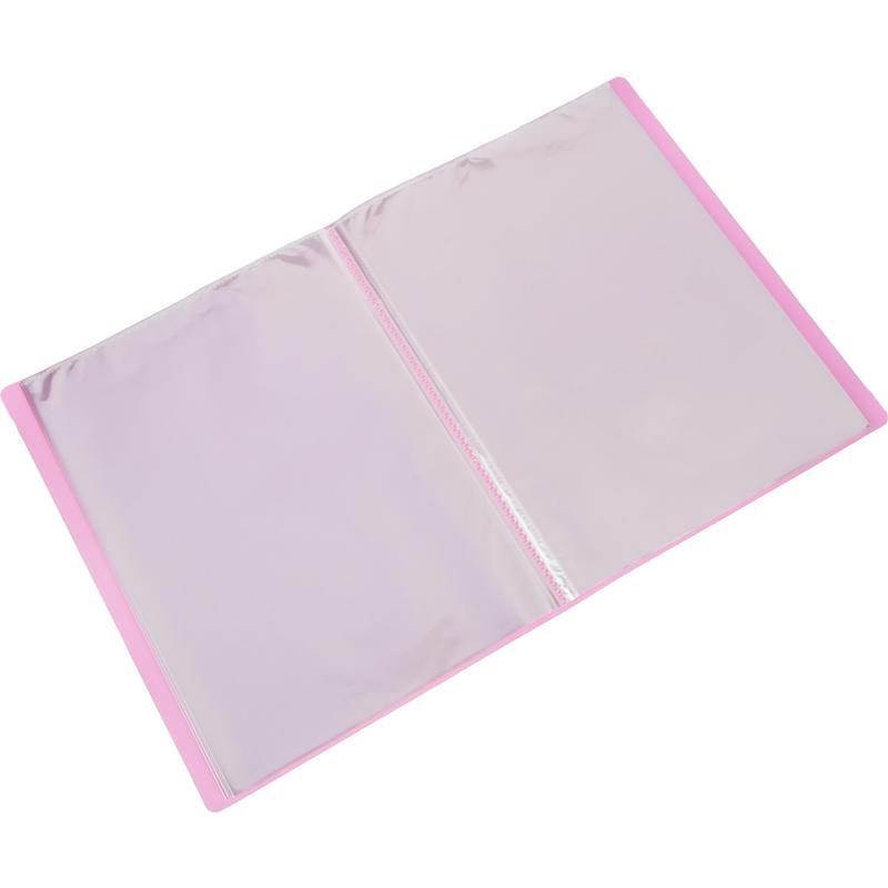 Папка файловая 60 вкладышей Attache Акварель (А4, 40мм, пластик) розовая