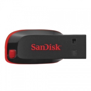 Флэш-диск USB 16Gb SanDisk Cruzer Blade, черный/красный (SDCZ50-016G-B35), 50шт.