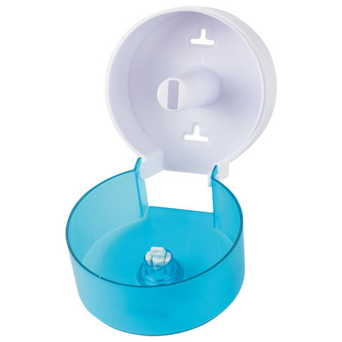 Диспенсер для туалетной бумаги рулонной Лайма, круглый, пластик, тонированный голубой (605045), 36шт.