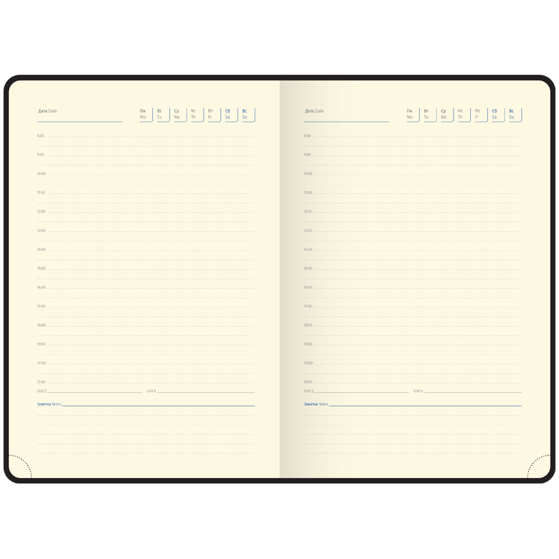 Ежедневник недатированный А5 Berlingo Color Zone (136 листов) обложка кожзам, черн. срез, с резинкой, салатовая (UD0_86504)