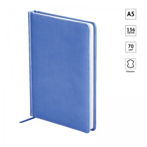 Ежедневник недатированный A5 OfficeSpace Winner (160 листов) обложка кожзам, голубой (En5_31645)