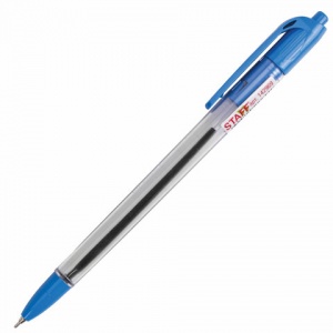 Ручка шариковая автоматическая Staff Everyday (0.35мм, синий цвет чернил, масляная основа) 75шт. (142969)