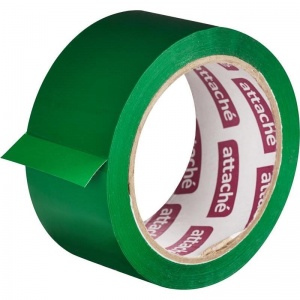 Клейкая лента (скотч) упаковочная Attache (48мм x 66м, 45мкм, зеленая), 6шт.