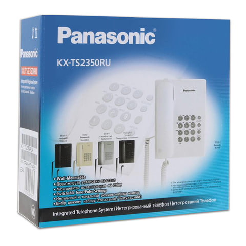 Проводной телефон Panasonic KX-TS2350RUB, черный (KX-TS2350RUB)