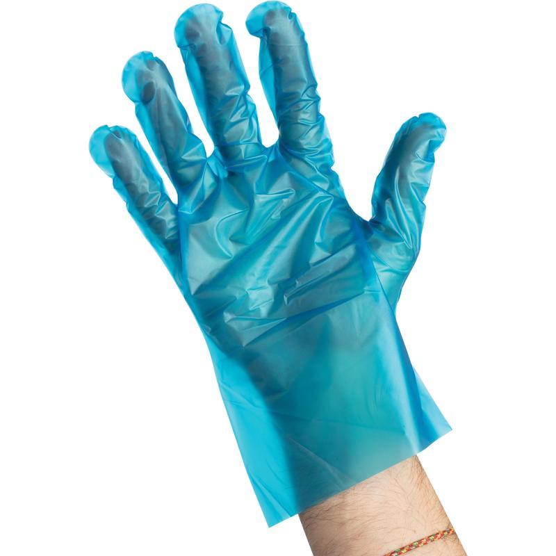 Перчатки одноразовые TPE Albens, размер универсальный, голубые, 50 пар в упаковке
