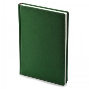 Ежедневник недатированный А5 Альт Velvet (136 листов) обложка кожзам, зеленая (146х206мм)