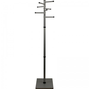 Вешалка-стойка напольная Титан "Мажор 4", 1805x370мм, металл, усиленная, серый металлик, 8 верх.крючков