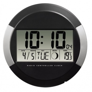 Часы настенные электронные Hama PP-245, черный (H-104936)