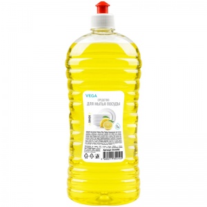 Средство для мытья посуды Vega "Лимон", пуш-пул, 1л (314198)