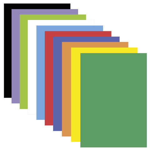 Фоамиран (пористая резина) цветной Остров сокровищ (10 листов А4, 10 цветов, радужная) (660073)