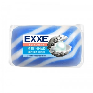Мыло-крем туалетное Exxe 1+1 Морской жемчуг 80г, 1шт.